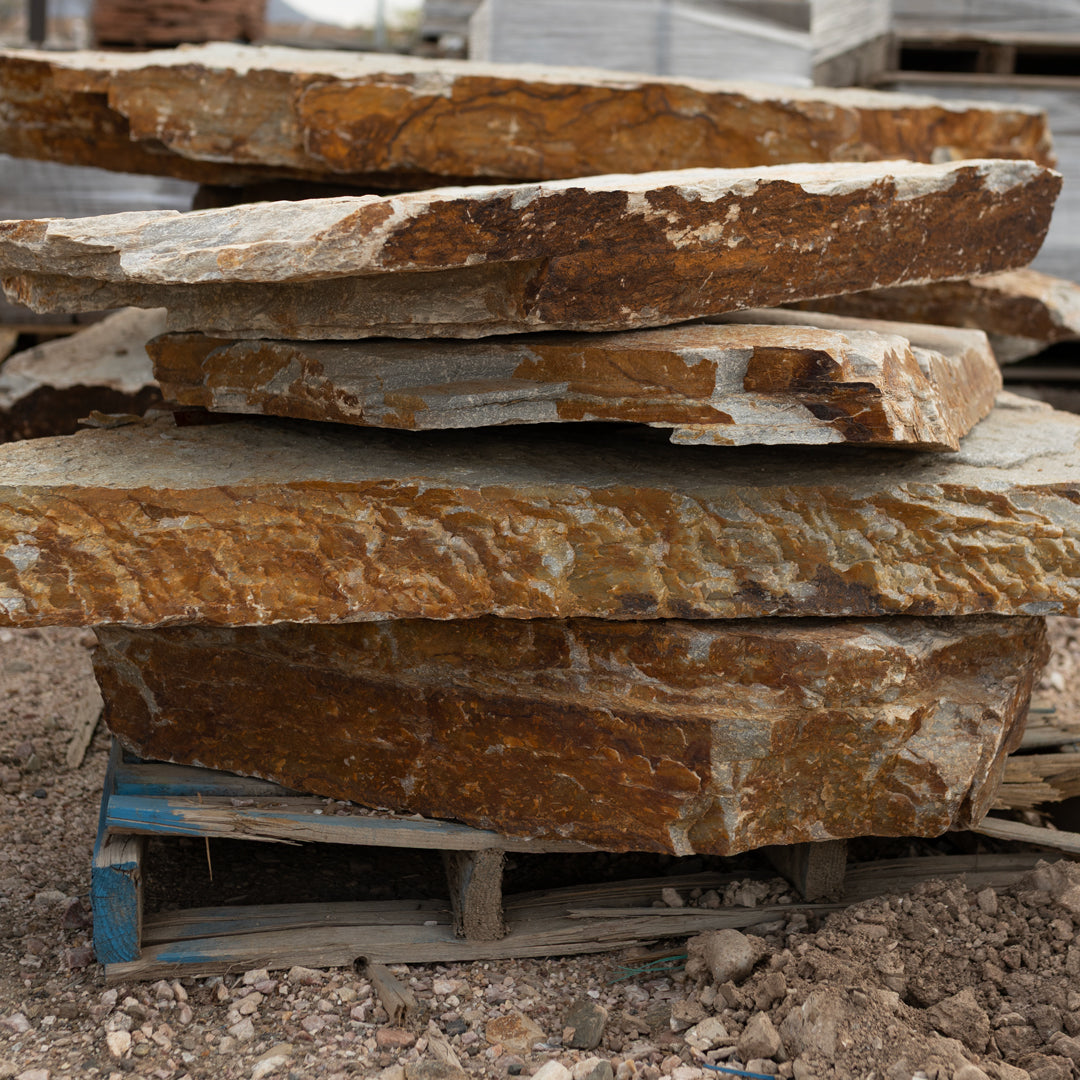 Autumn Gold Quartzite Natural Steps 5–8"