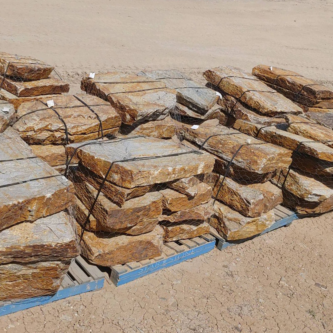 Autumn Gold Quartzite Natural Steps 5–8"