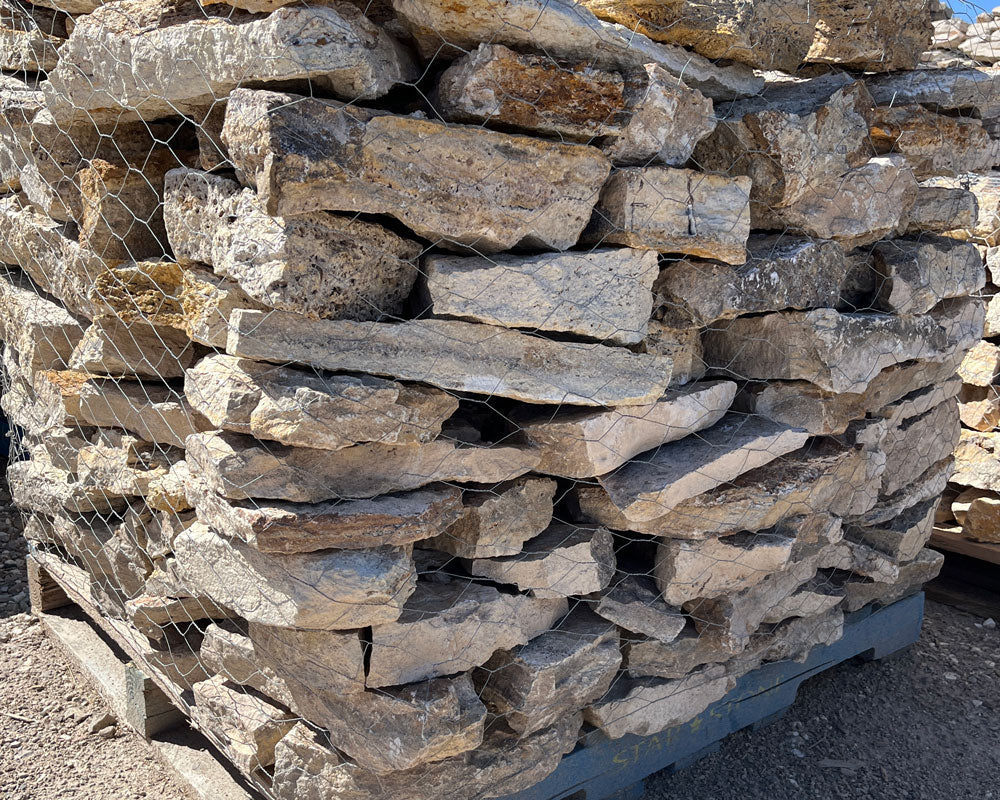 Honey Crest Travertine 1–3" Ridgestone