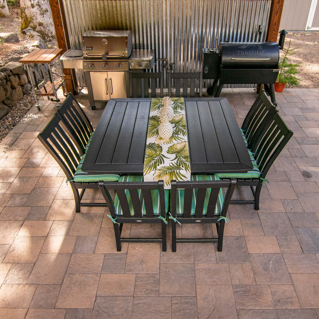Outdoor patio with stone pavers