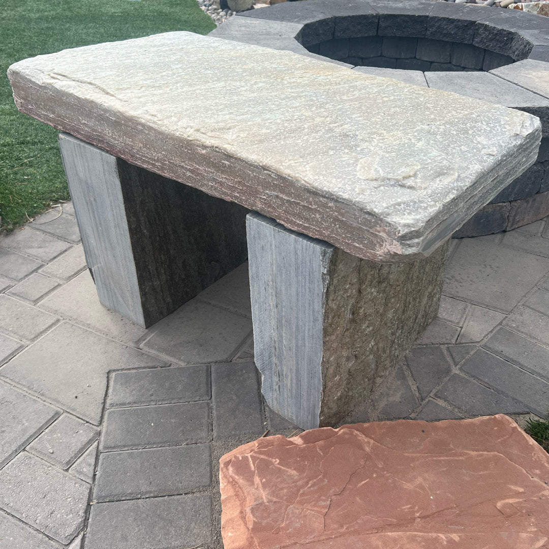 Storm Mountain Quartzite Benches – Durable Outdoor Seating