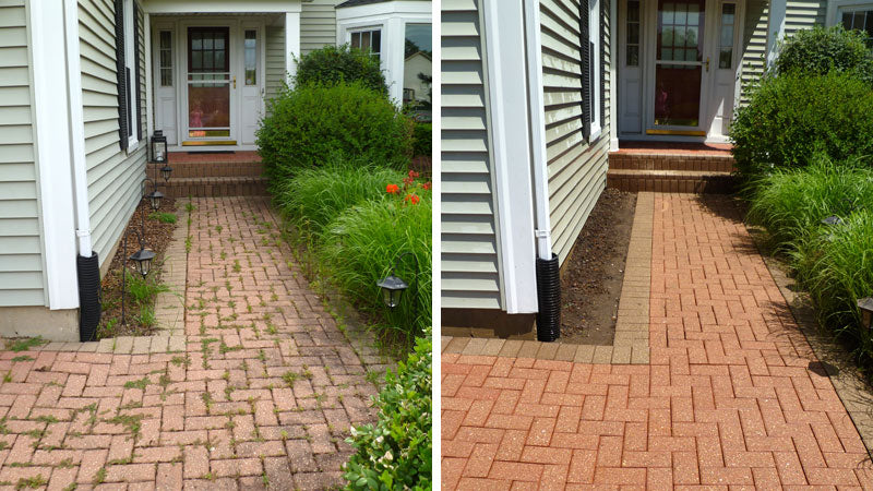 Natural stone walkway maintained with Sure Clean
